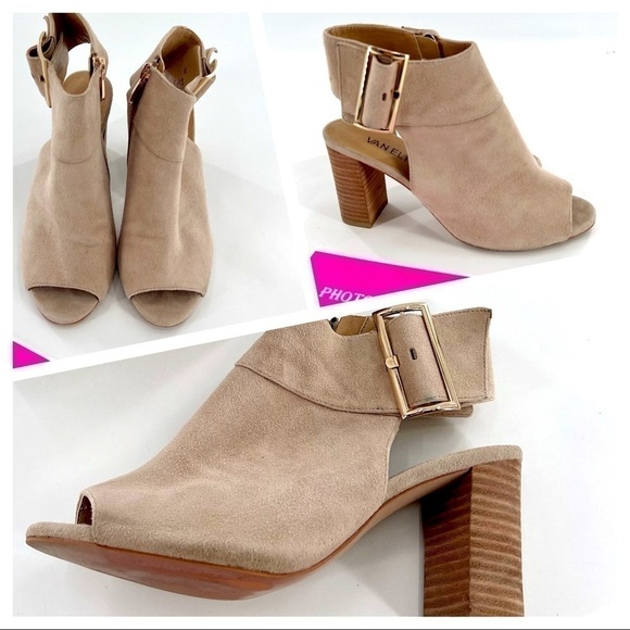 VANELi Women's Bathild Heeled Sandal Cream Suede size 7 M - Picture 1 of 13